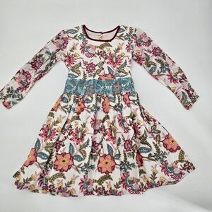 Bella & Emma Floral Long Sleeve Kids Dress Size 5